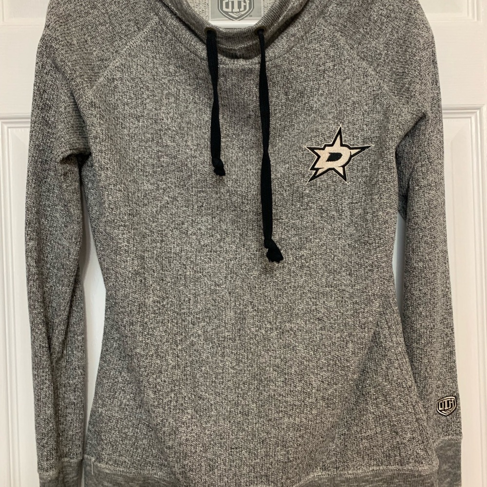 Dallas Stars Sparkly Gray Women's Cowl Neck